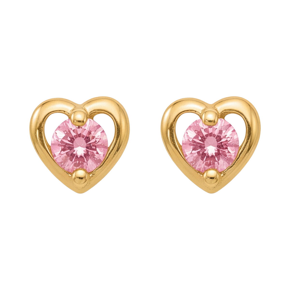 18K Gold Plated Heart Diamond Earring 141