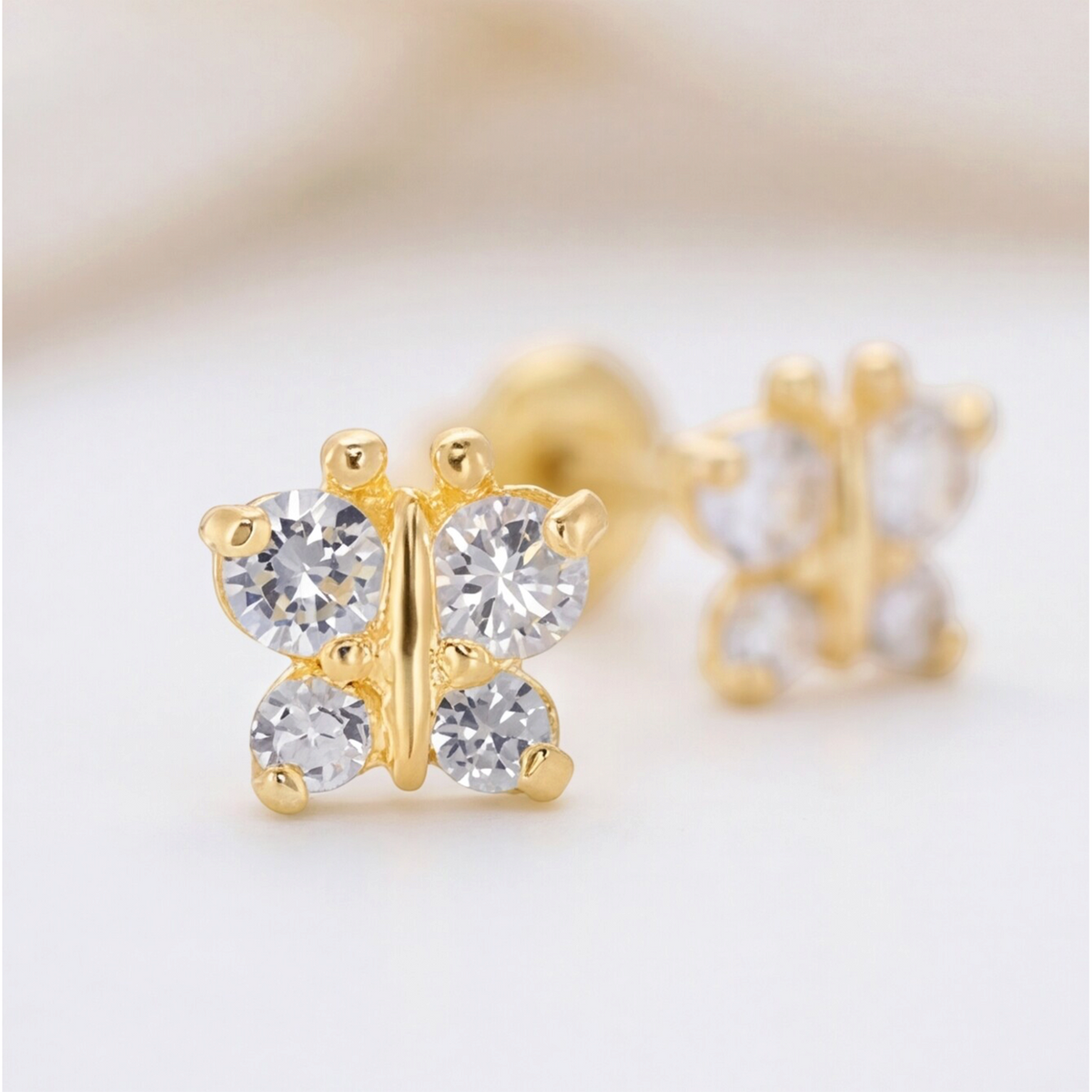 18K Gold Plated Butterfly Earring 142