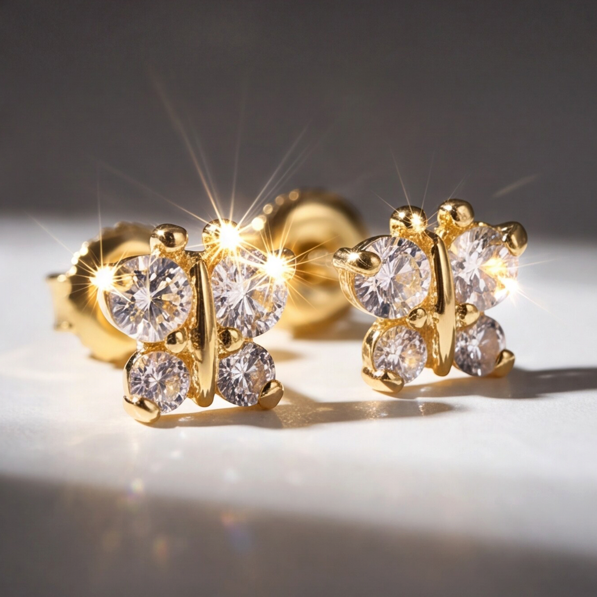 18K Gold Plated Butterfly Earring 142