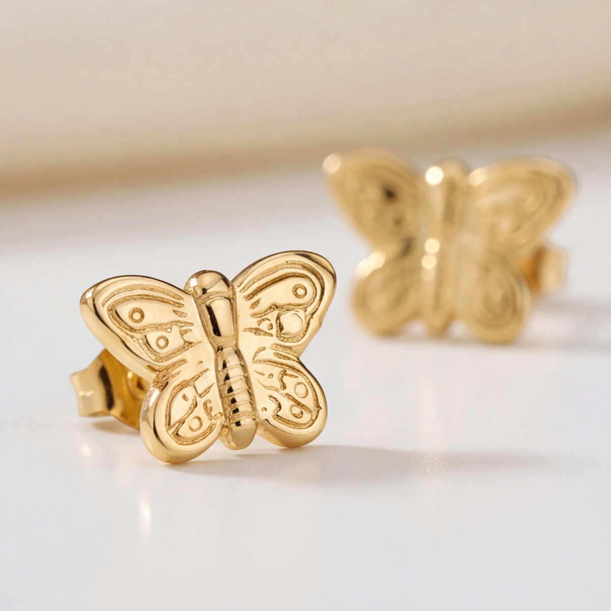 18K Gold Plated Butterfly Earring 143