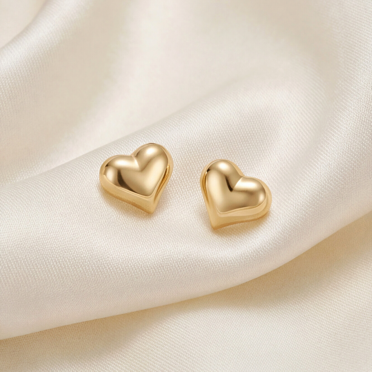 18K Gold Plated Golden Heart Earring 144