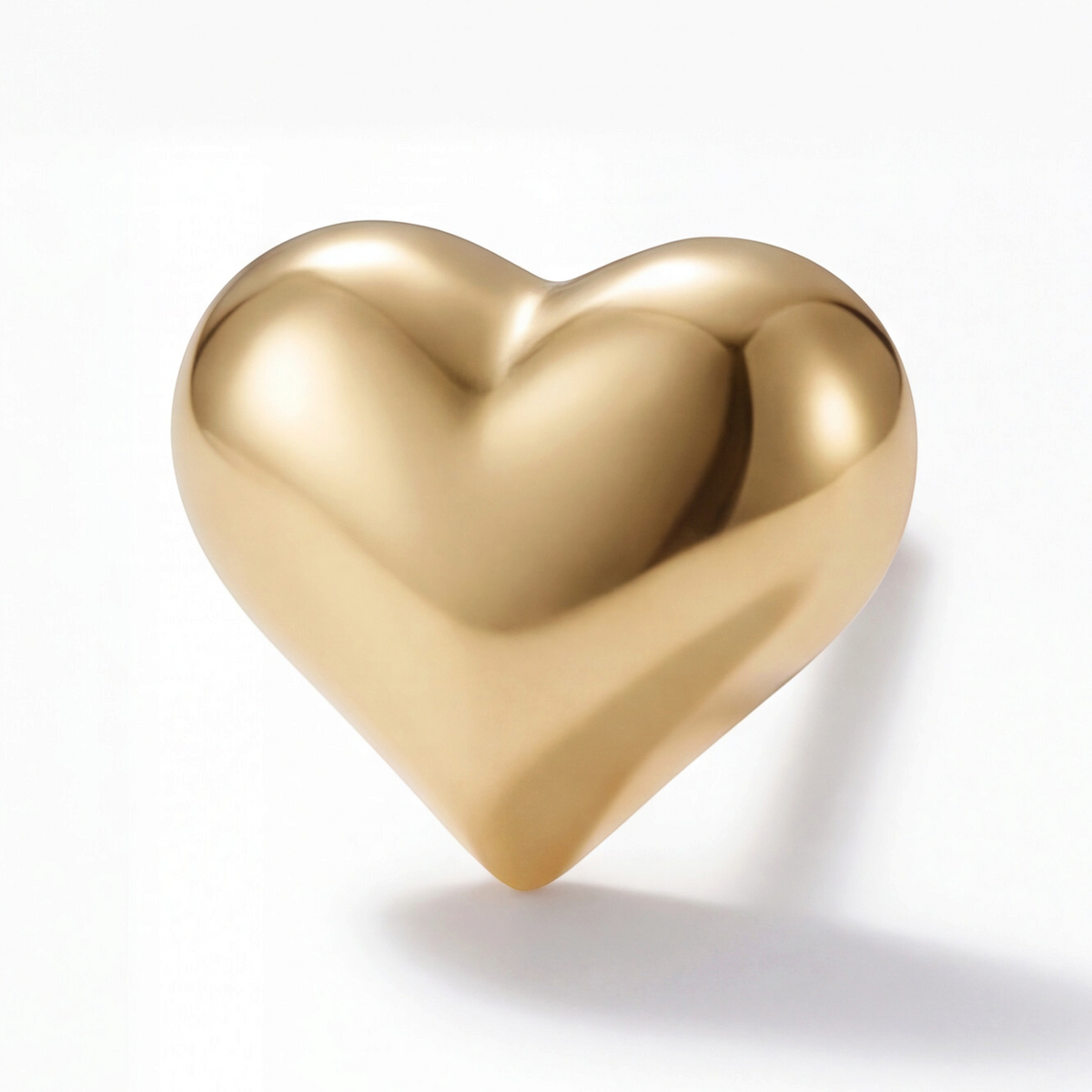 18K Gold Plated Golden Heart Earring 144