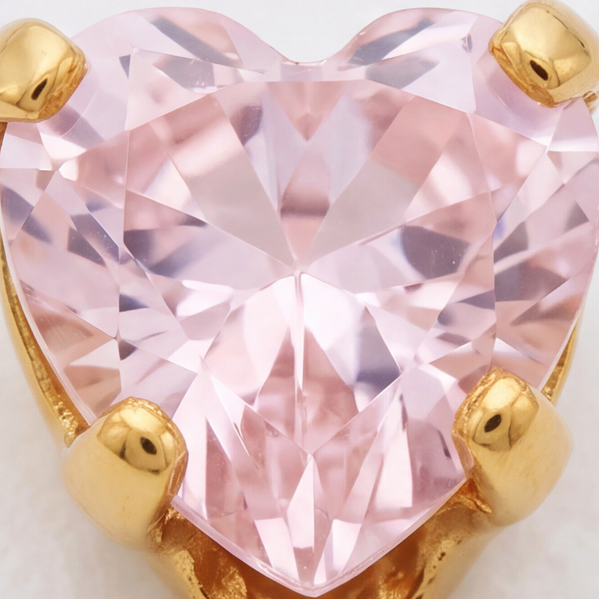 18K Gold Plated Heart Diamond Earring 145