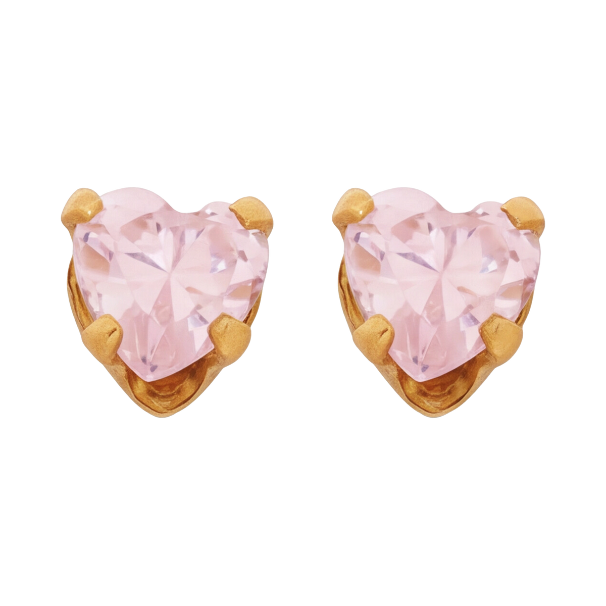 18K Gold Plated Heart Diamond Earring 145