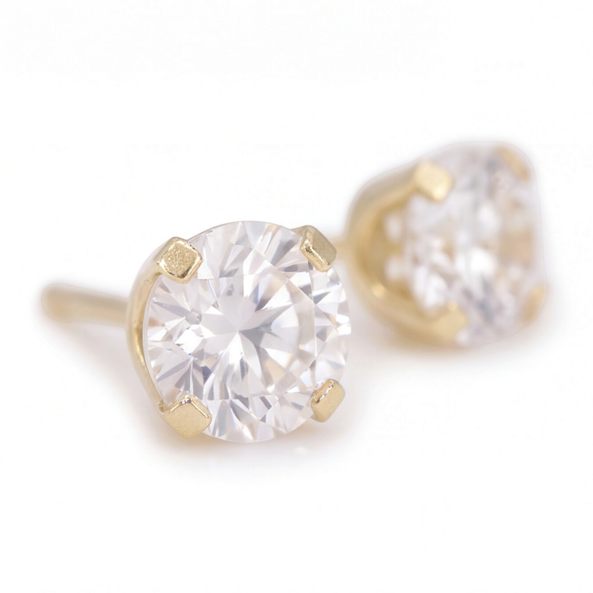 18K Gold Plated White Big Diamond Earring 147