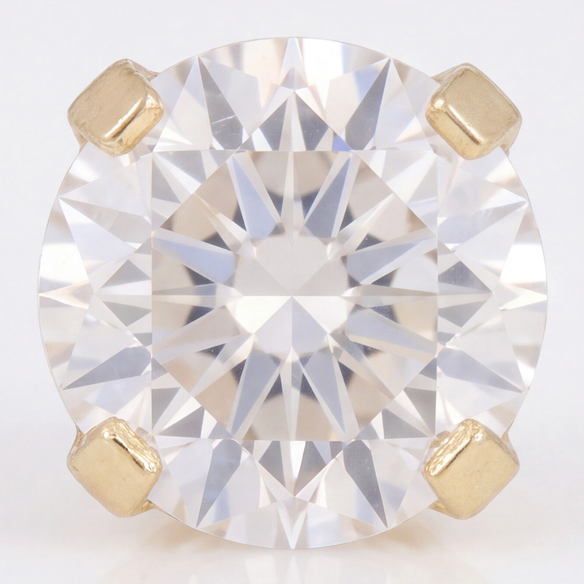 18K Gold Plated White Big Diamond Earring 147