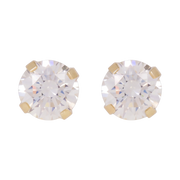 18K Gold Plated White Big Diamond Earring 147