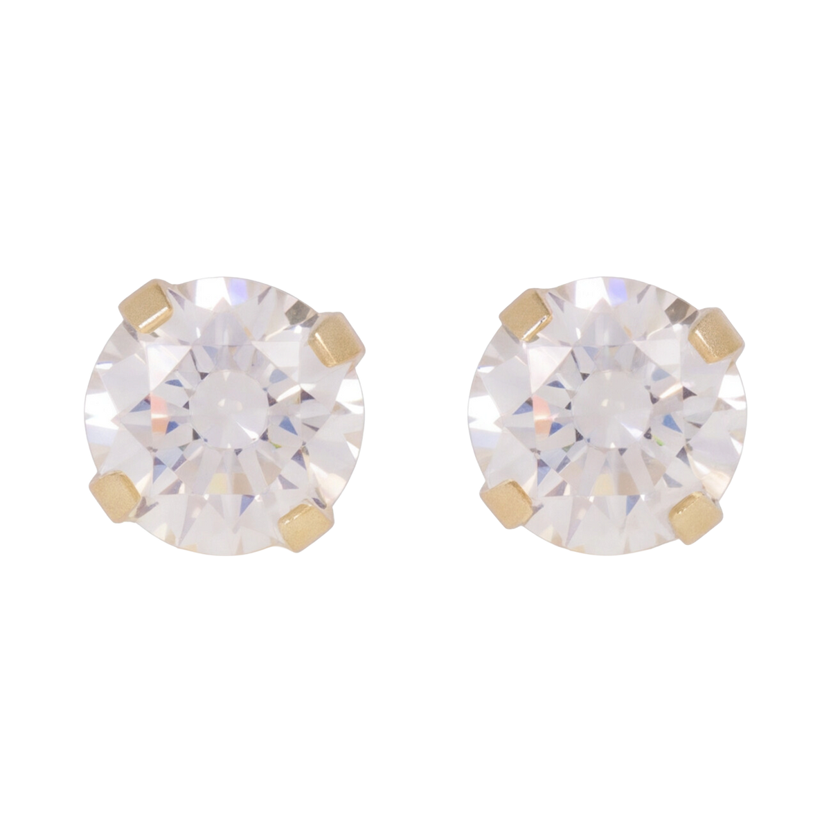 18K Gold Plated White Big Diamond Earring 147