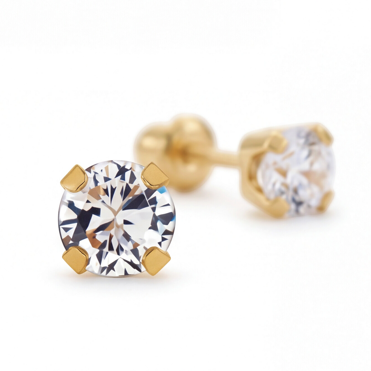 18K Gold Plated Diamond Point Earring 148