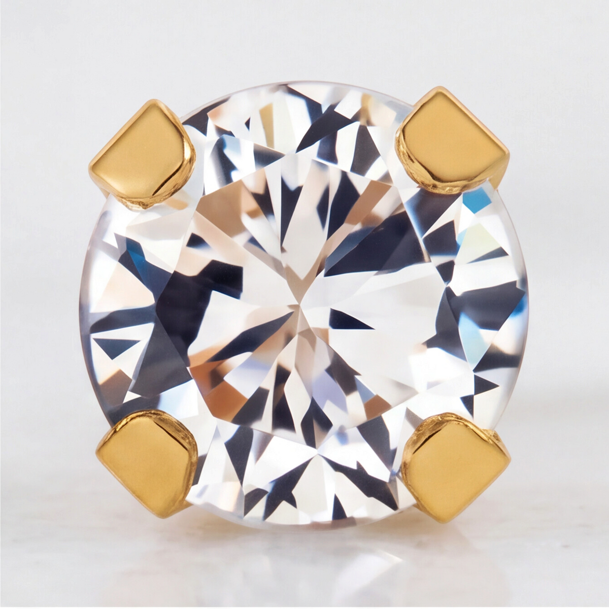 18K Gold Plated Diamond Point Earring 148