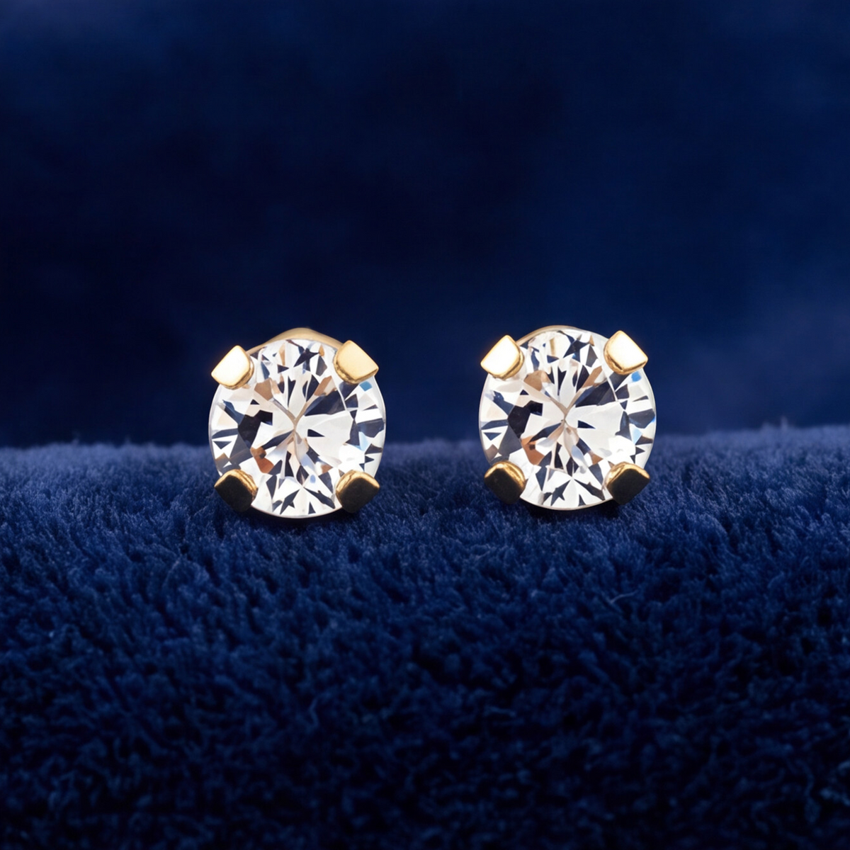 18K Gold Plated Diamond Point Earring 148