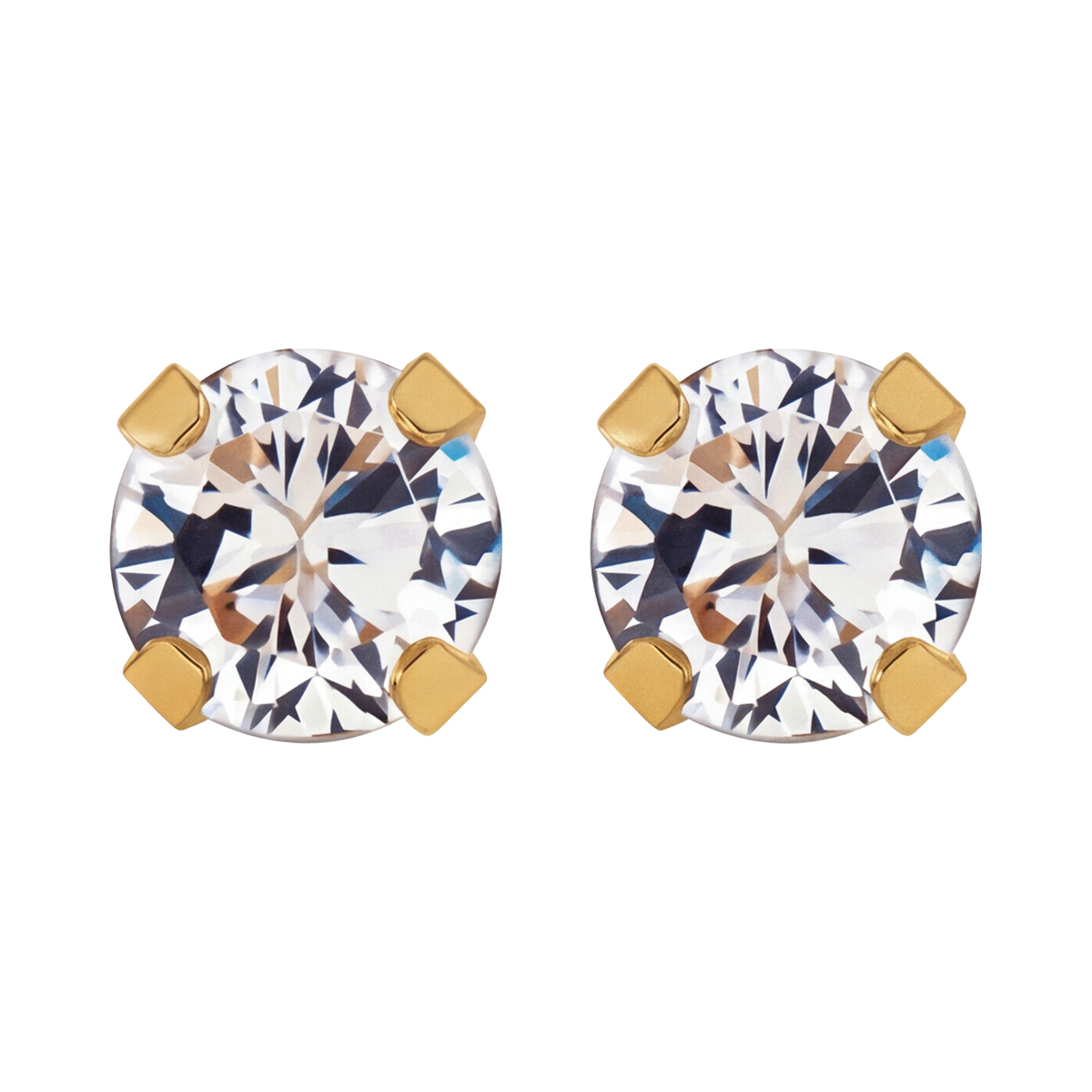 18K Gold Plated Diamond Point Earring 148