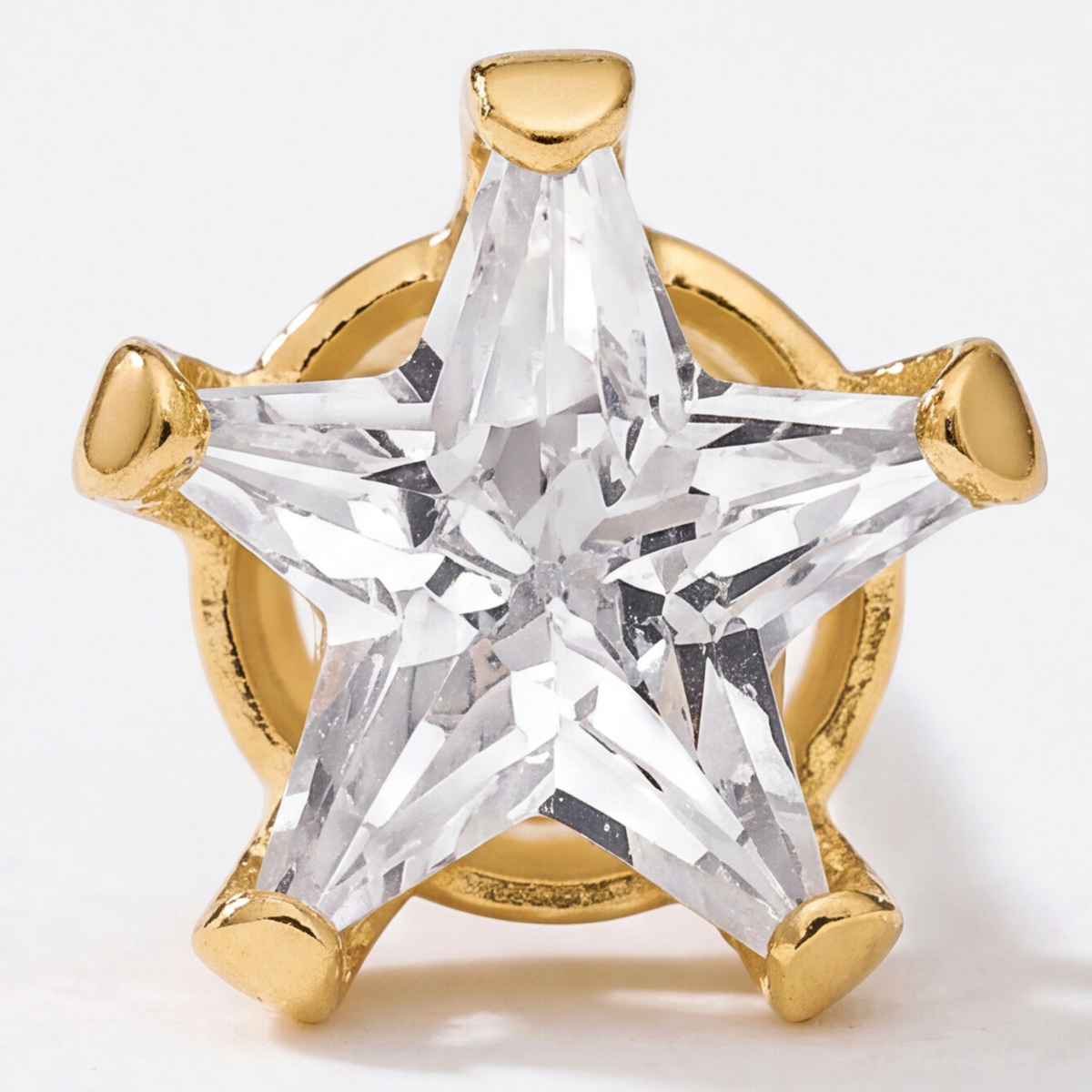 18K Gold Plated Diamond Star Earring 150