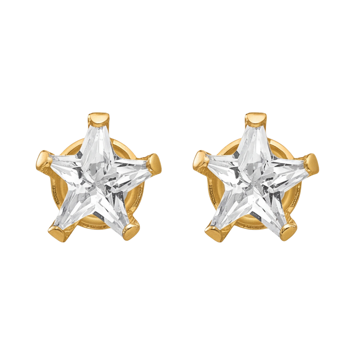 18K Gold Plated Diamond Star Earring 150