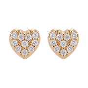 18K Gold Plated Heart Diamond Earring 151