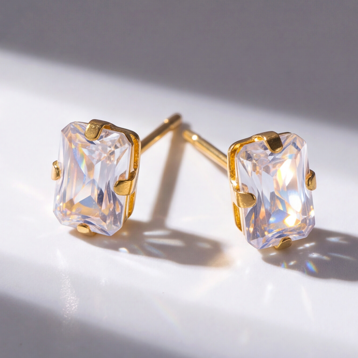 18K Gold Plated Diamond Earring 153