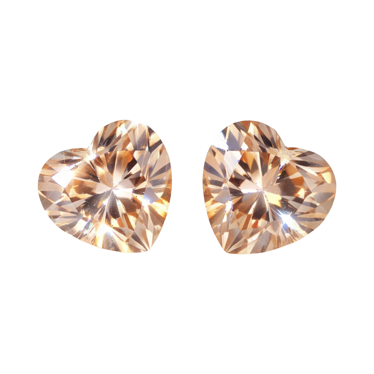 18K Gold Plated Heart Diamond Earring 154