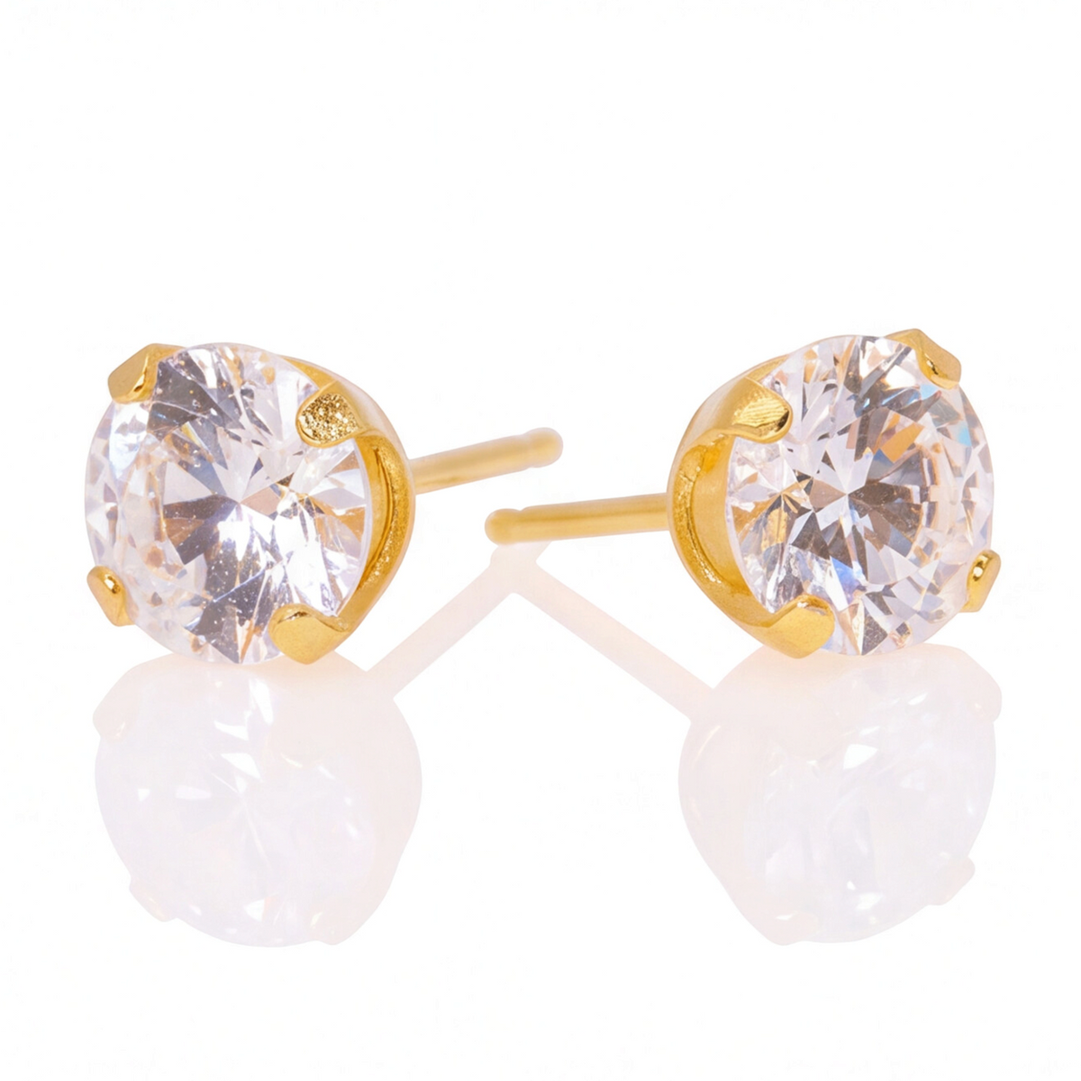 18K Gold Plated Heart Diamond Earring 156