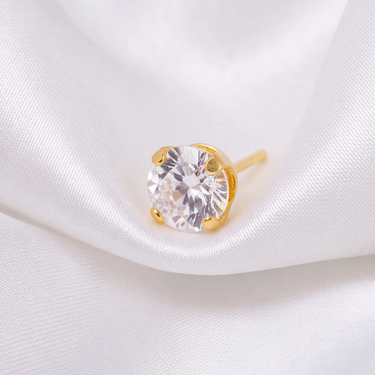 18K Gold Plated Heart Diamond Earring 156