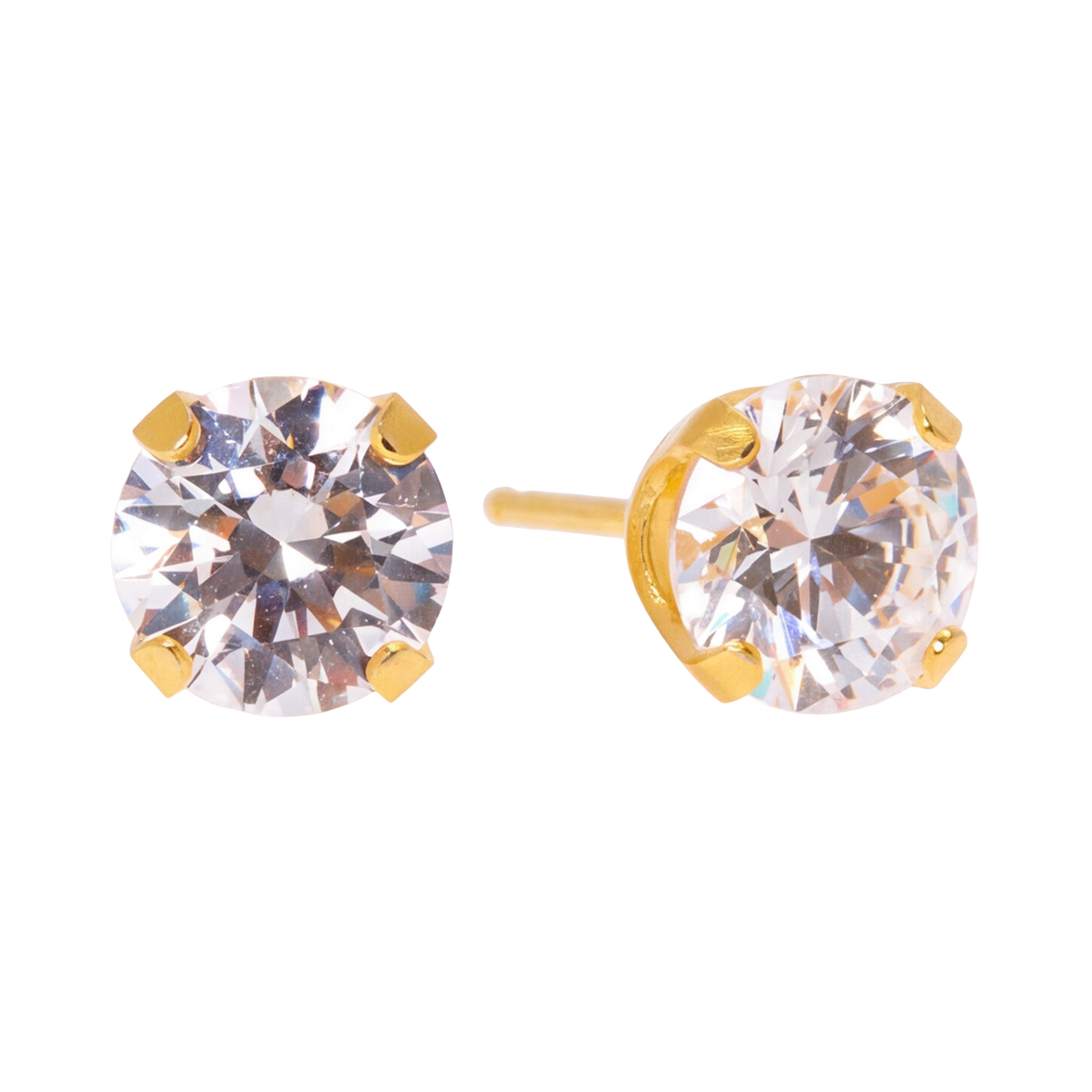 18K Gold Plated Heart Diamond Earring 156