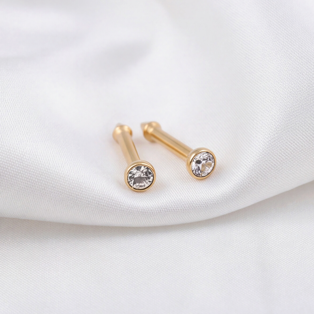 18K Gold Plated Small Diamond Earring 157