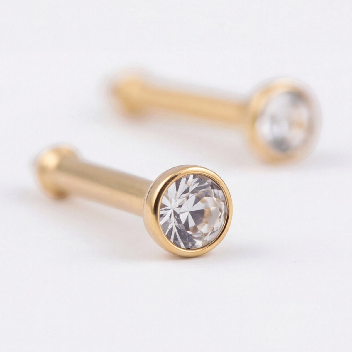 18K Gold Plated Small Diamond Earring 157