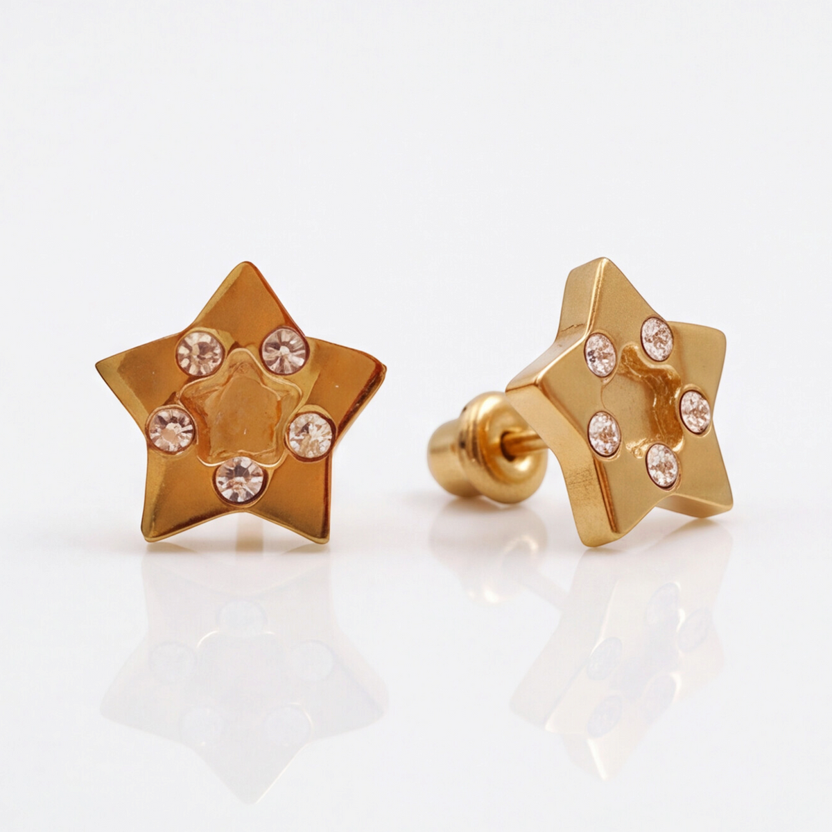 18K Gold Plated Star Earring 164