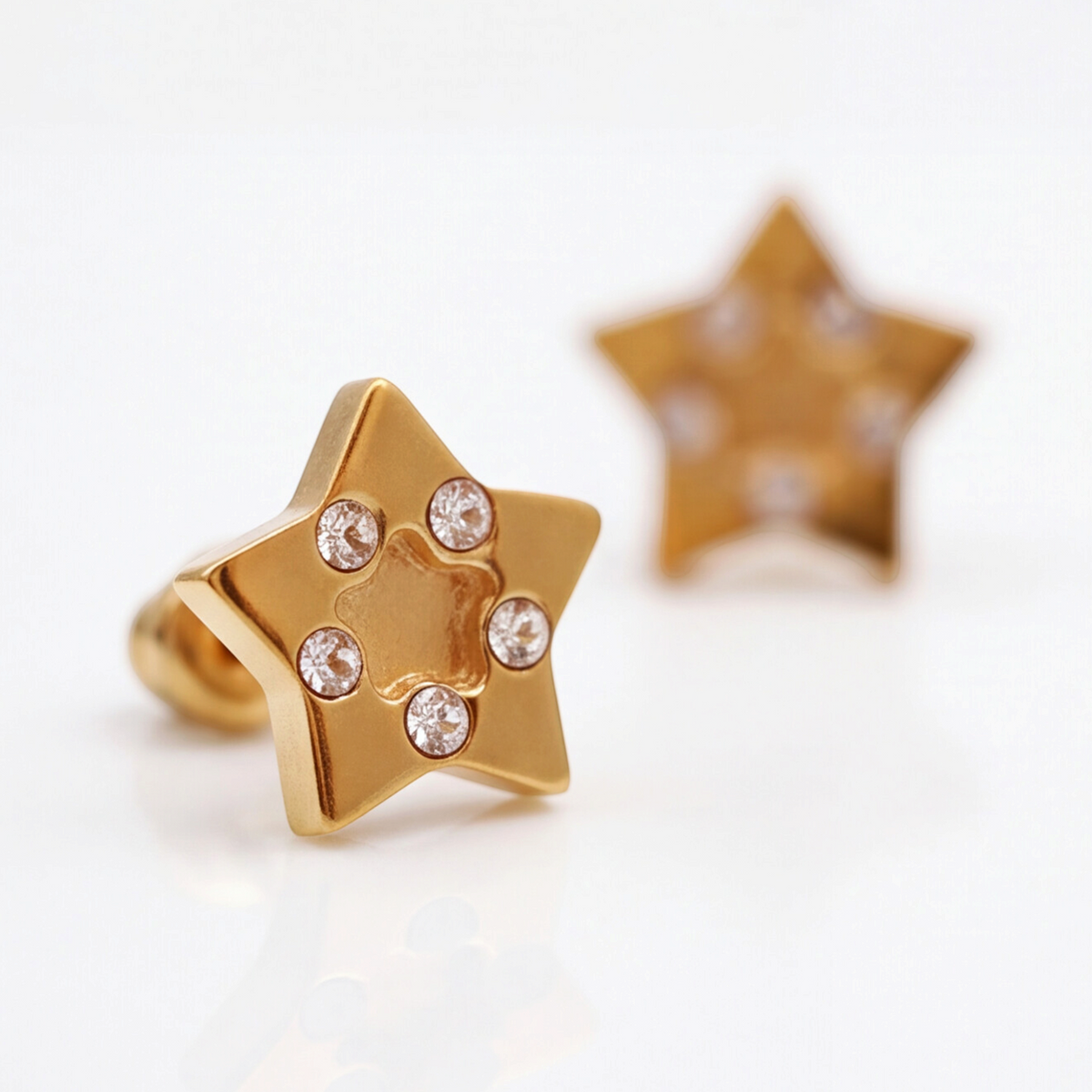 18K Gold Plated Star Earring 164