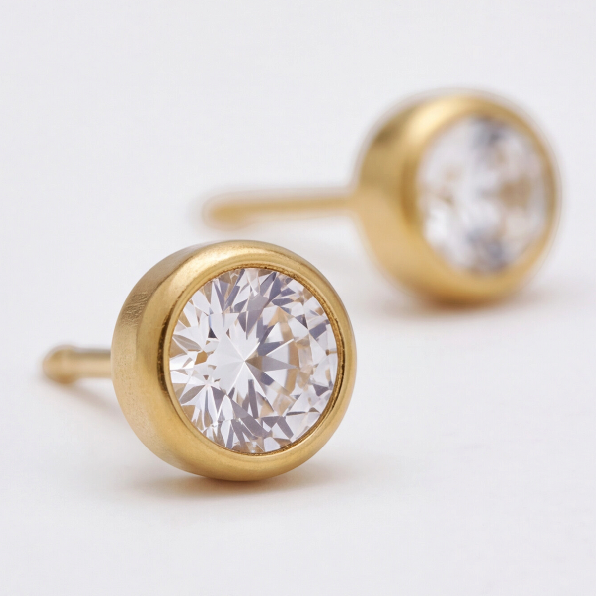 18K Gold Plated Small Diamond Earring 167