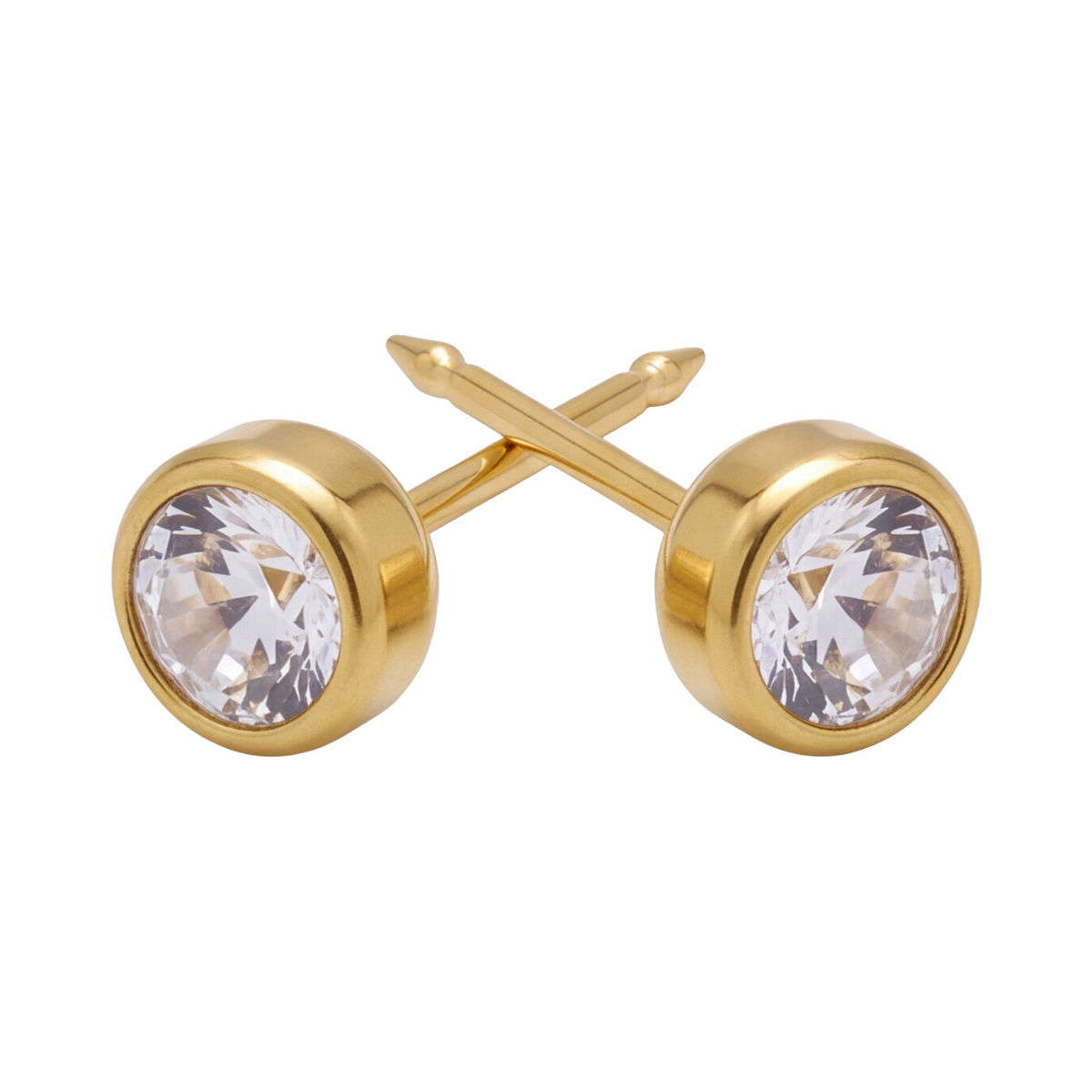 18K Gold Plated Small Diamond Earring 167