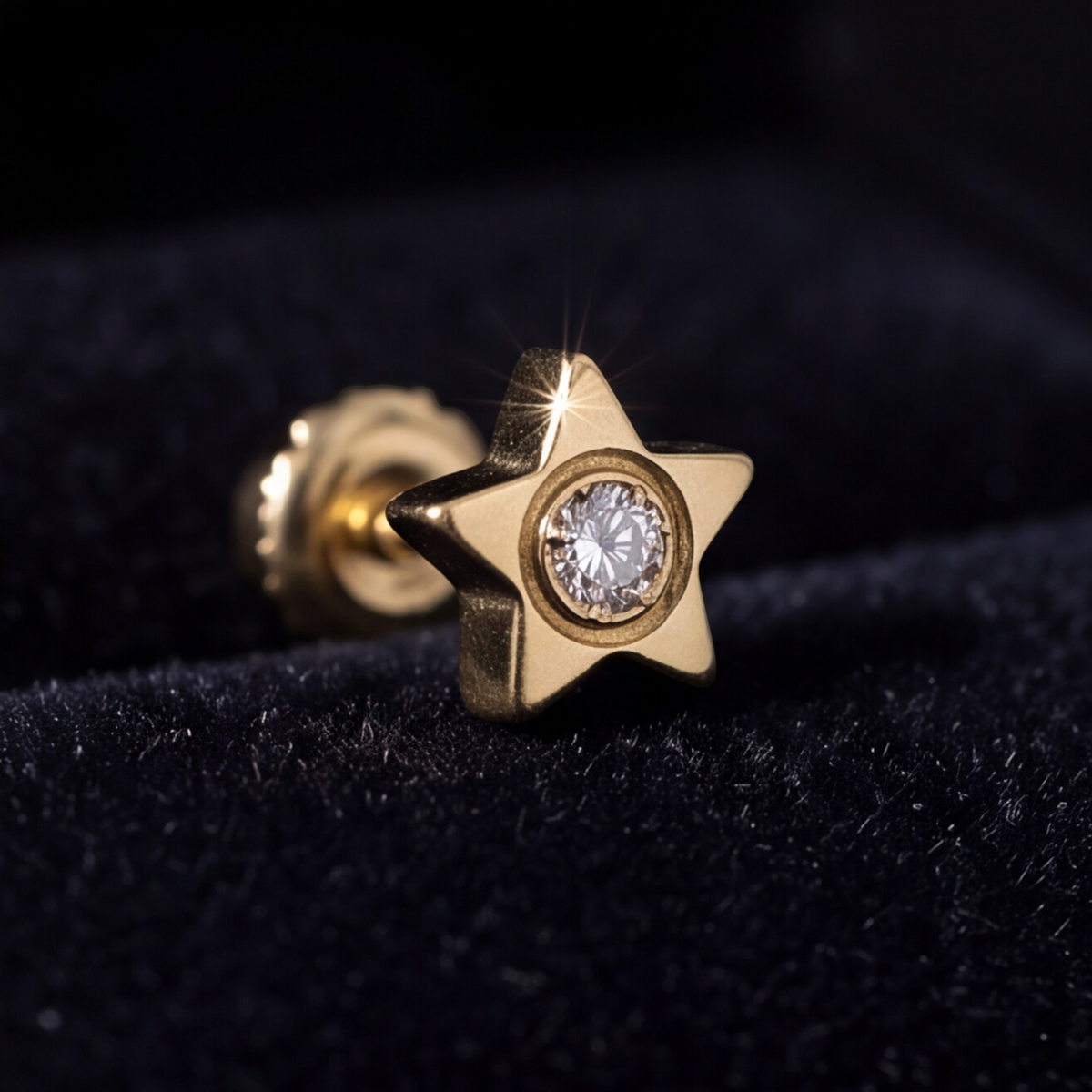 18K Gold Plated Star Earring 169