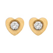 18K Gold Plated Golden Heart Earring 170