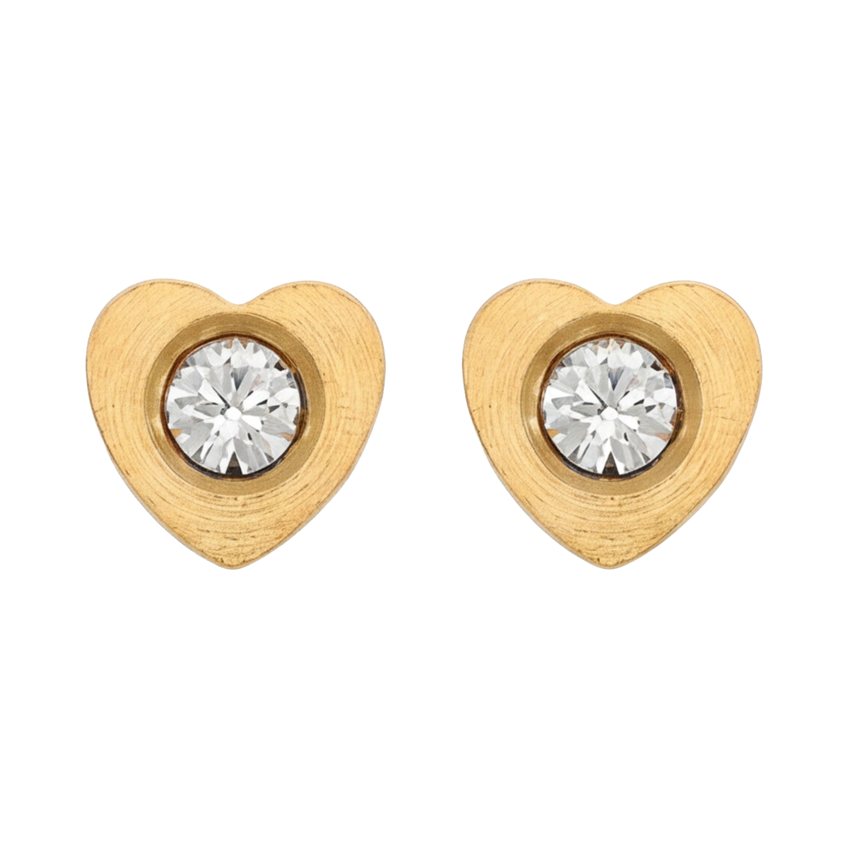 18K Gold Plated Golden Heart Earring 170
