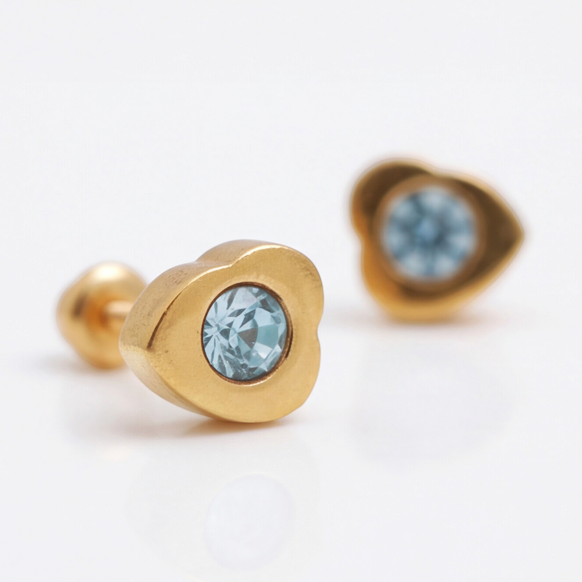 18K Gold Plated Golden Heart Earring 173