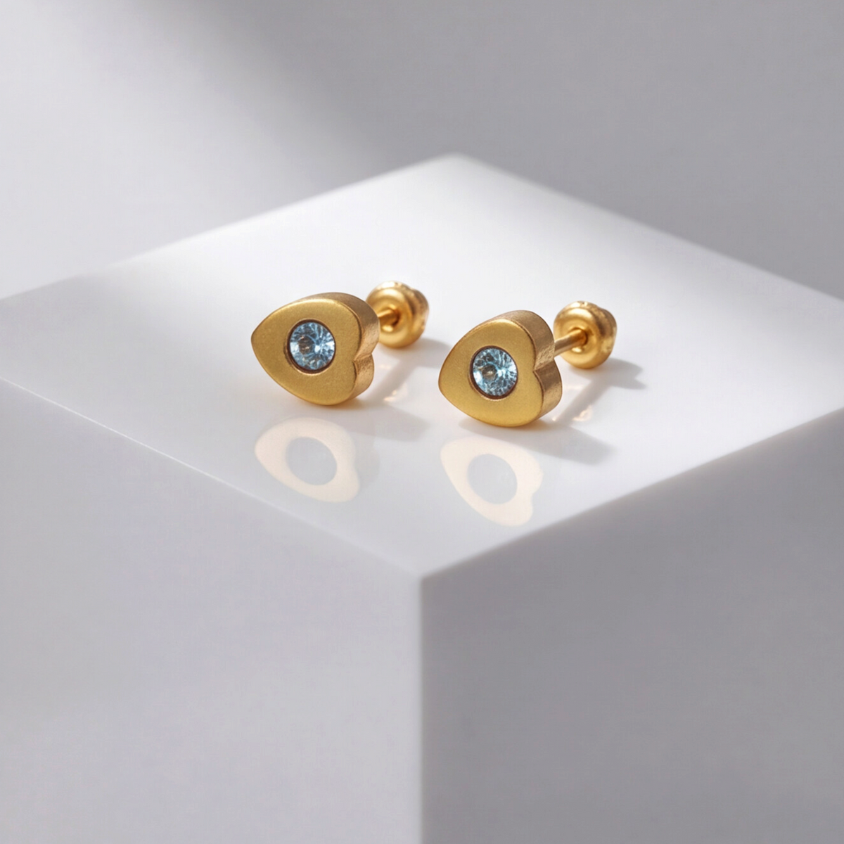18K Gold Plated Golden Heart Earring 173