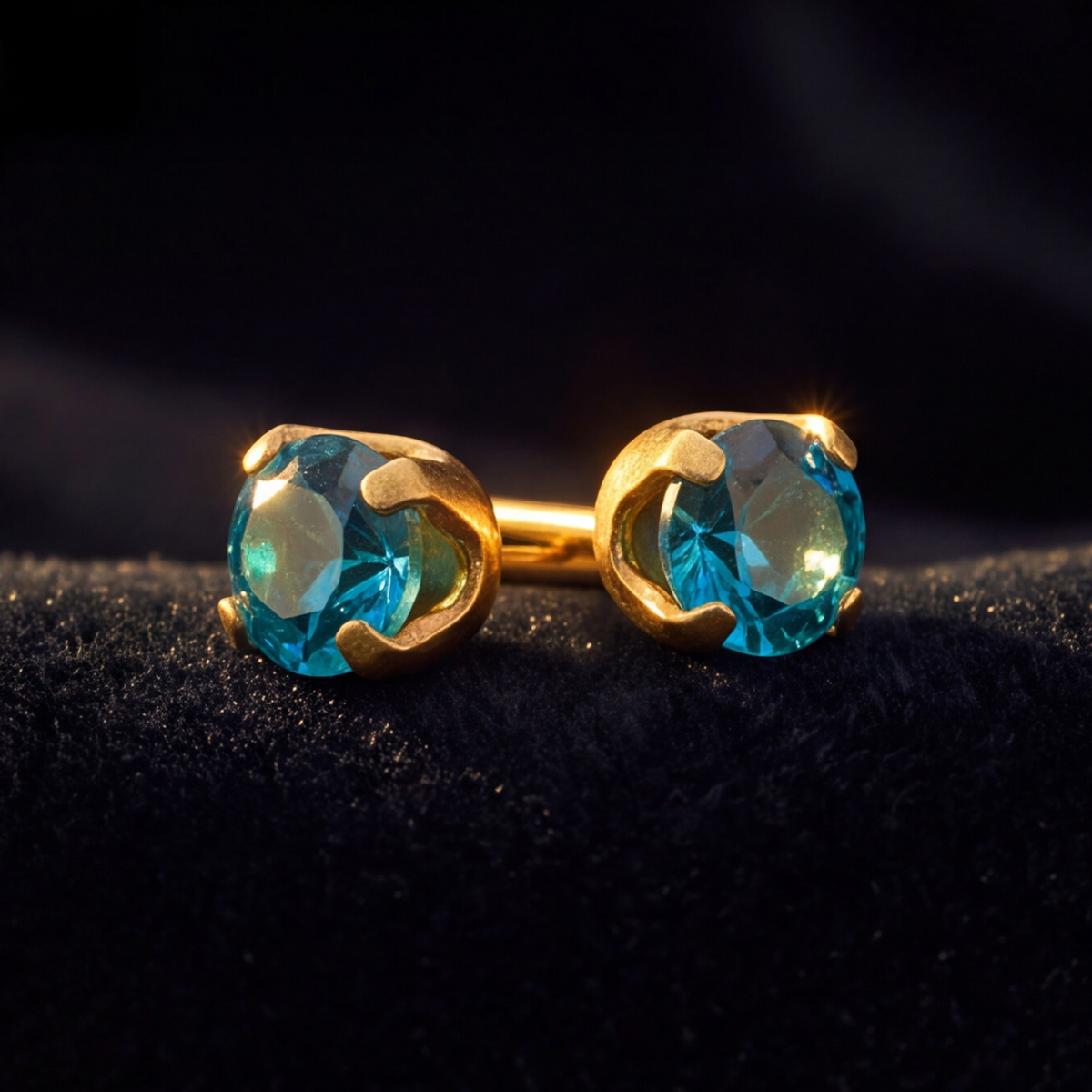 18K Gold Plated Small Diamond Earring 176