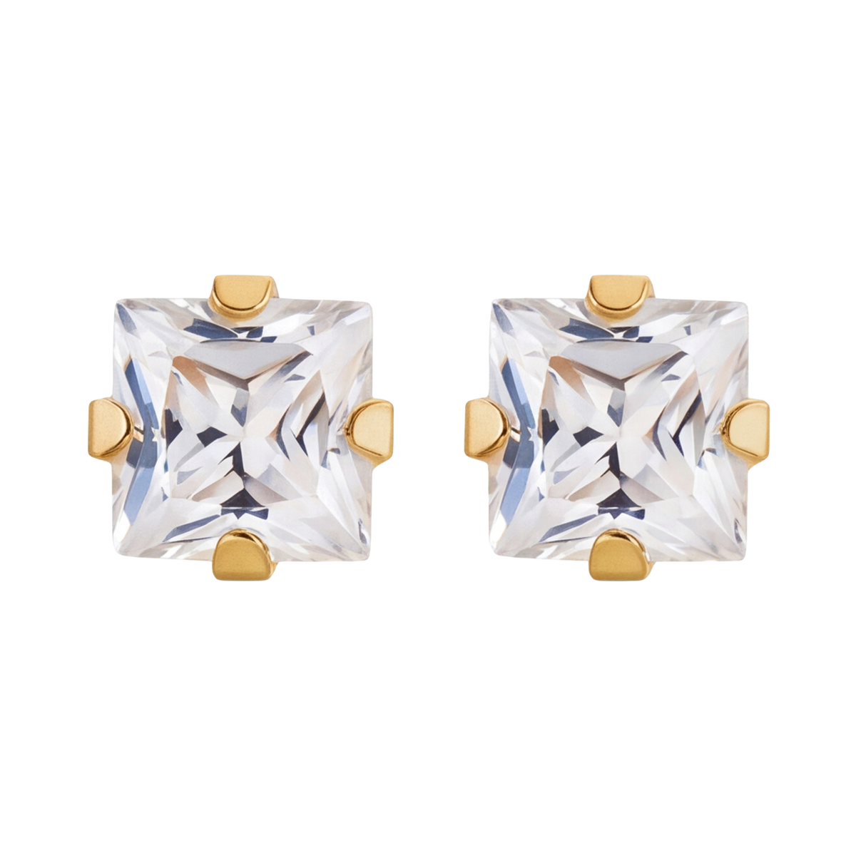 18K Gold Plated Small Diamond Earring 178