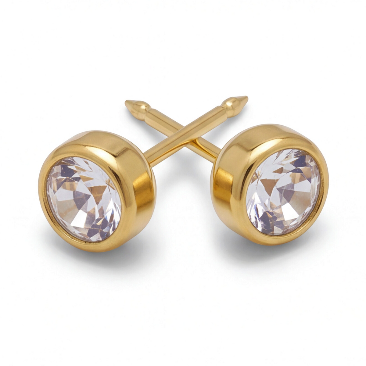 18K Gold Plated Small Diamond Earring 179