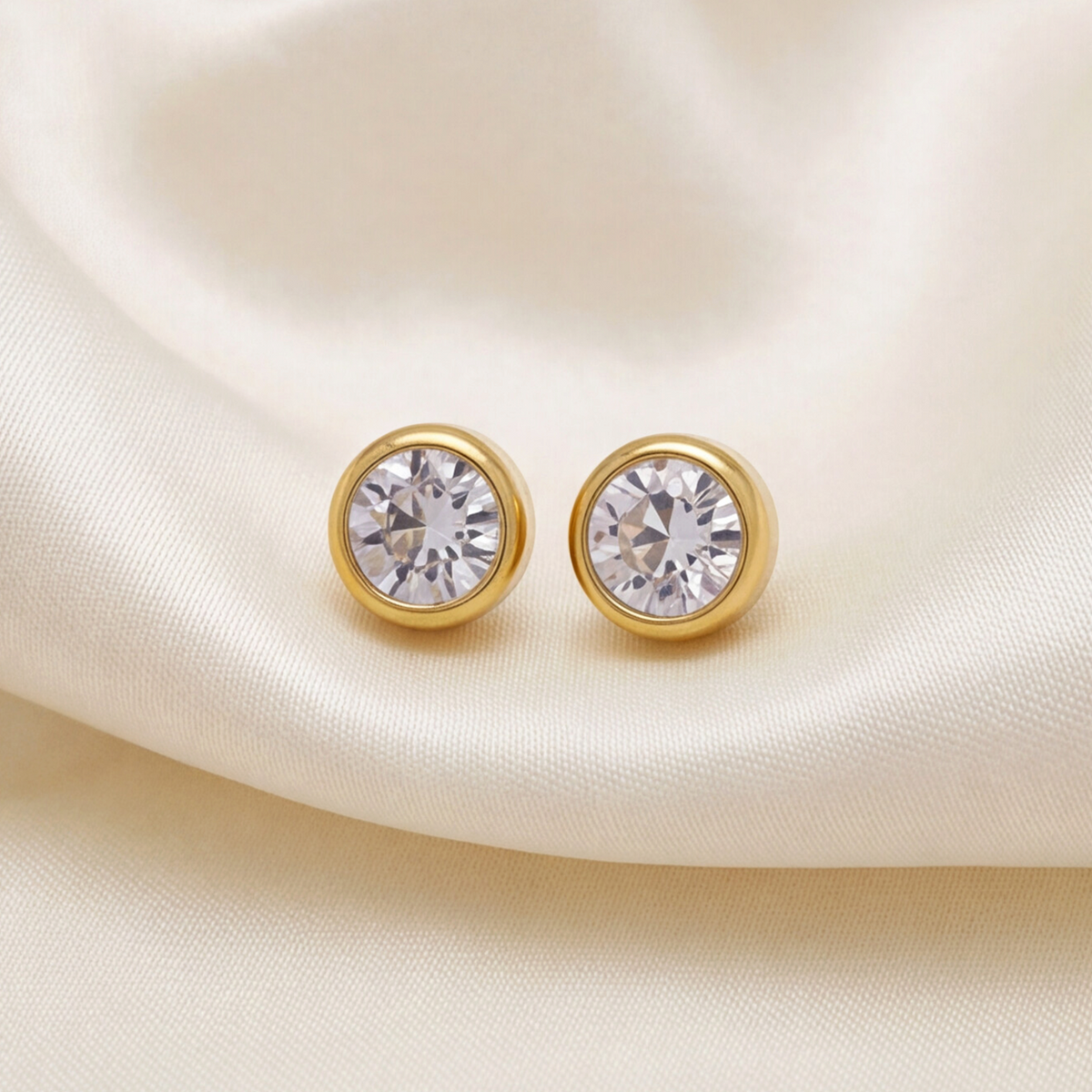 18K Gold Plated Small Diamond Earring 179