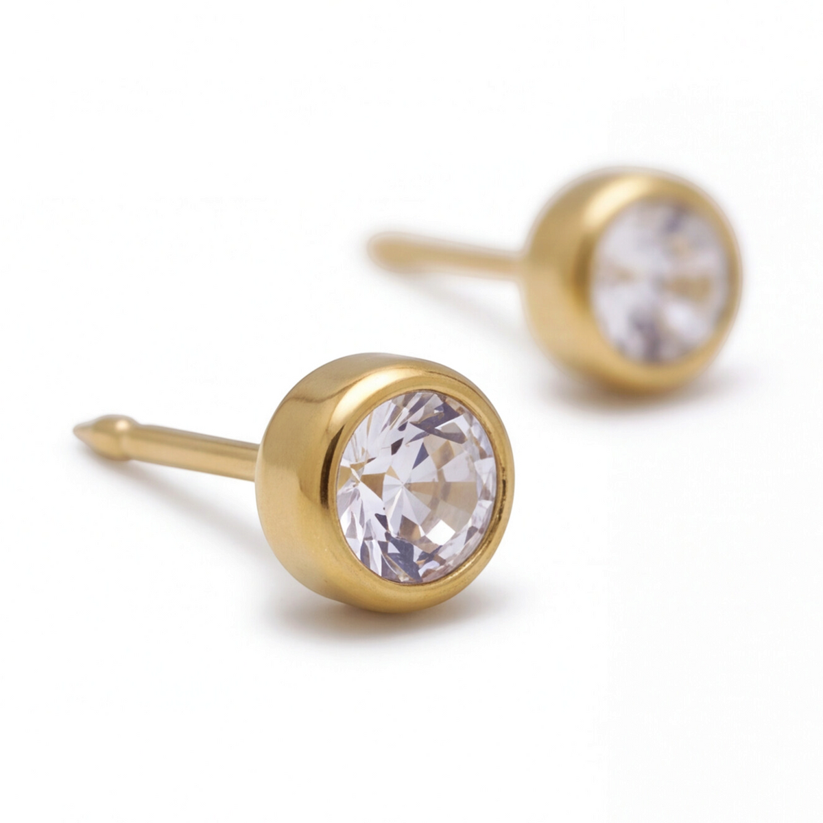 18K Gold Plated Small Diamond Earring 179