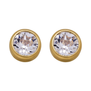 18K Gold Plated Small Diamond Earring 179