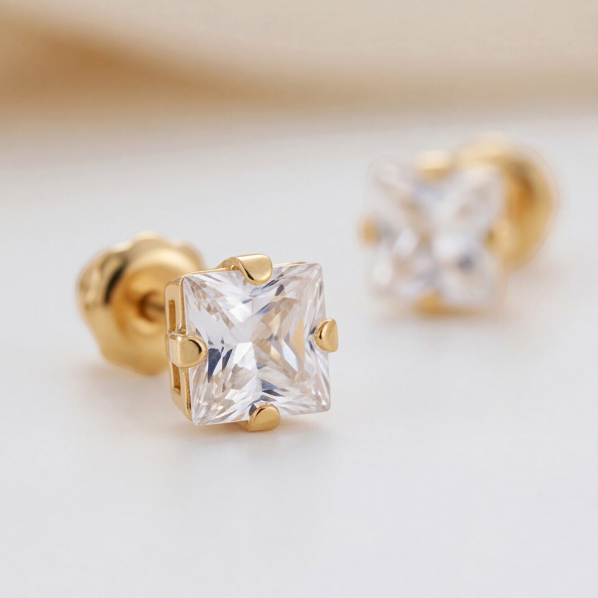 18K Gold Plated Diamond Earring 181