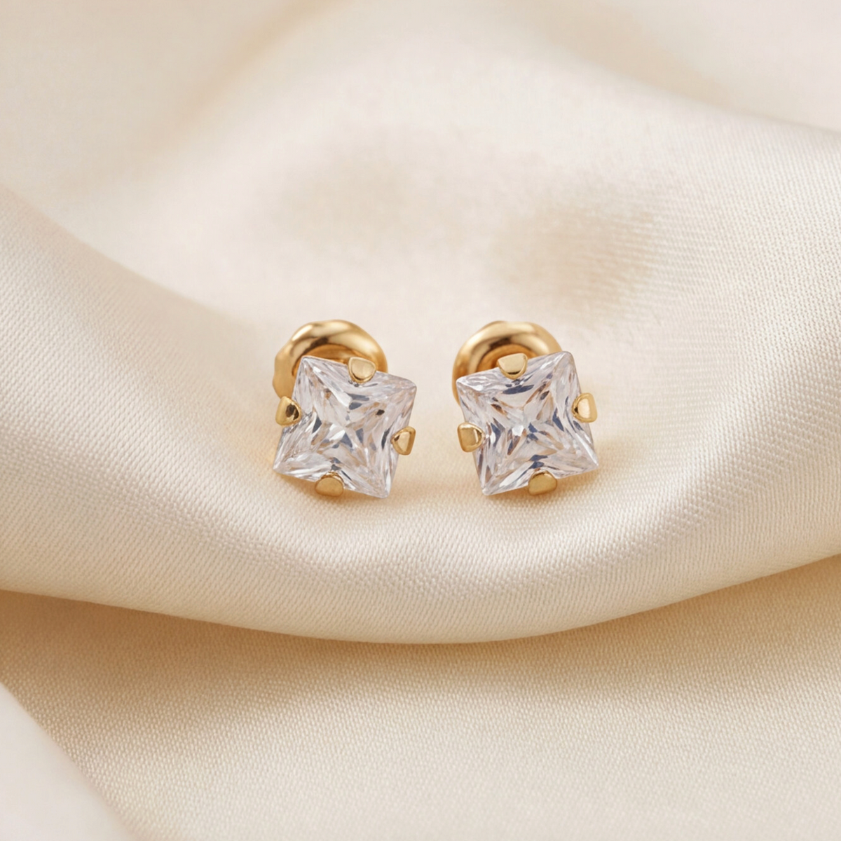 18K Gold Plated Diamond Earring 181