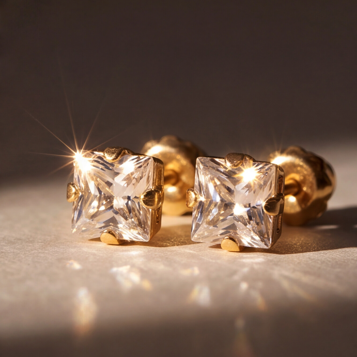 18K Gold Plated Diamond Earring 181