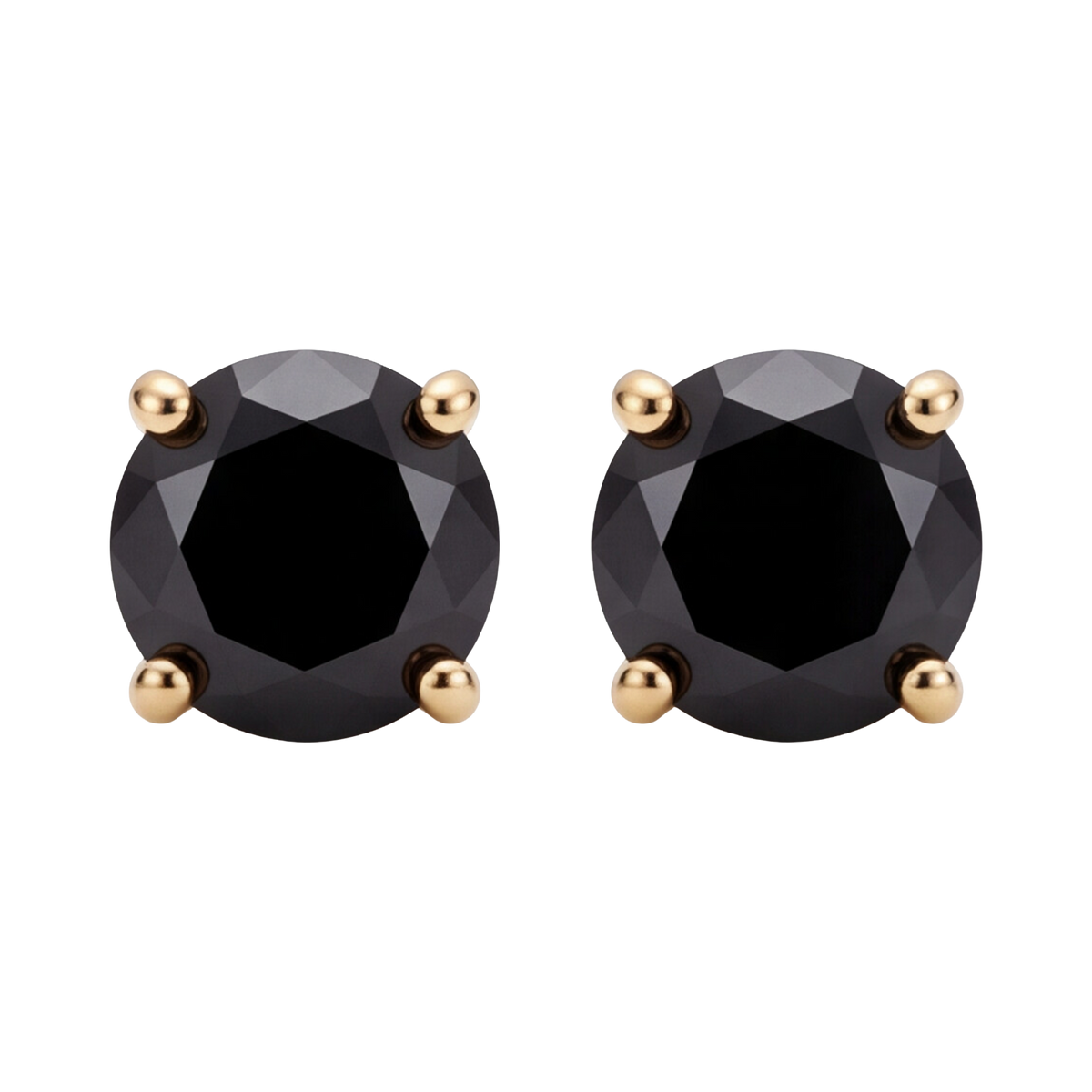 Gold Plated 3mm Crystal Jet Earring 185