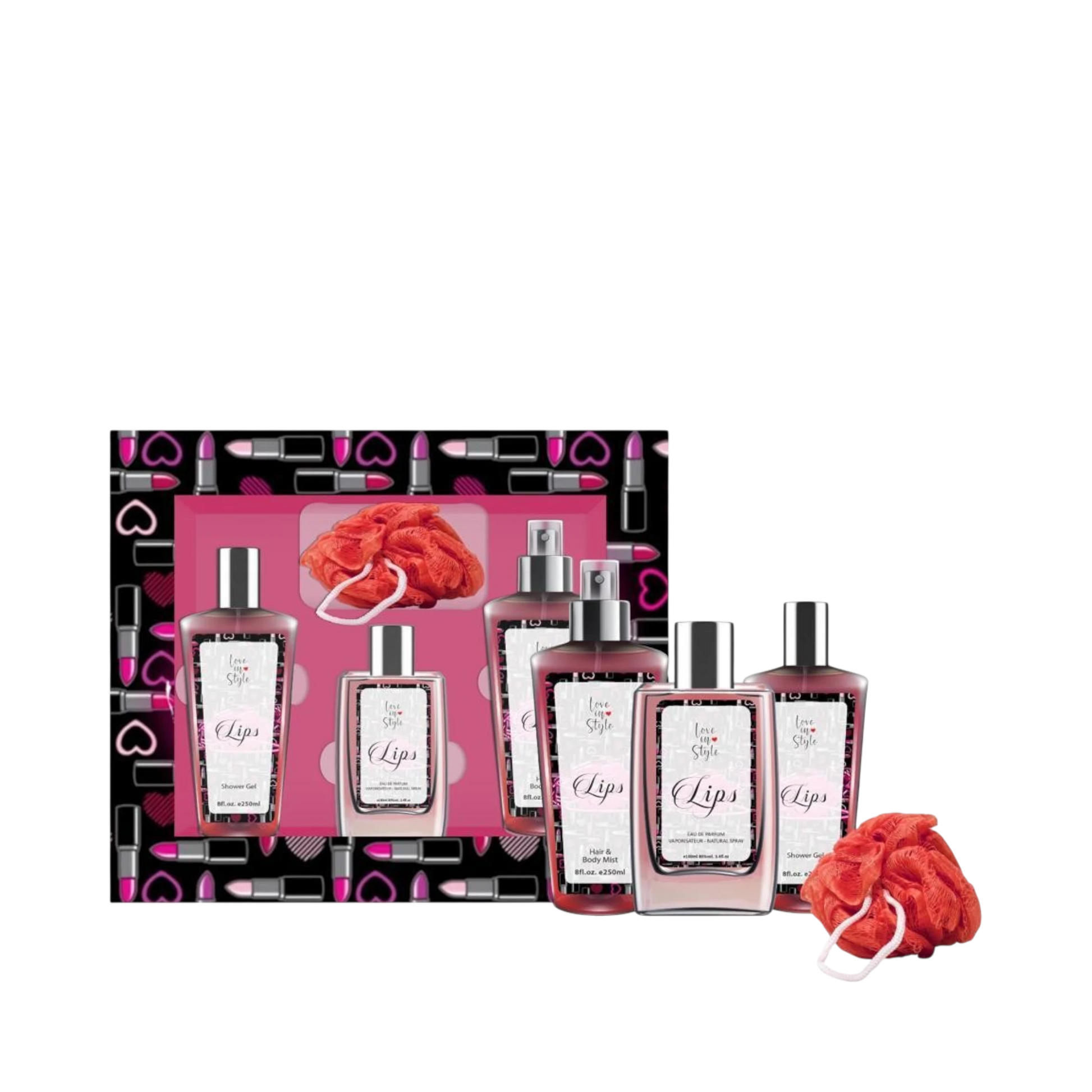 Bath & Body Set-Love In Style-Lips Bath & Body Set-U