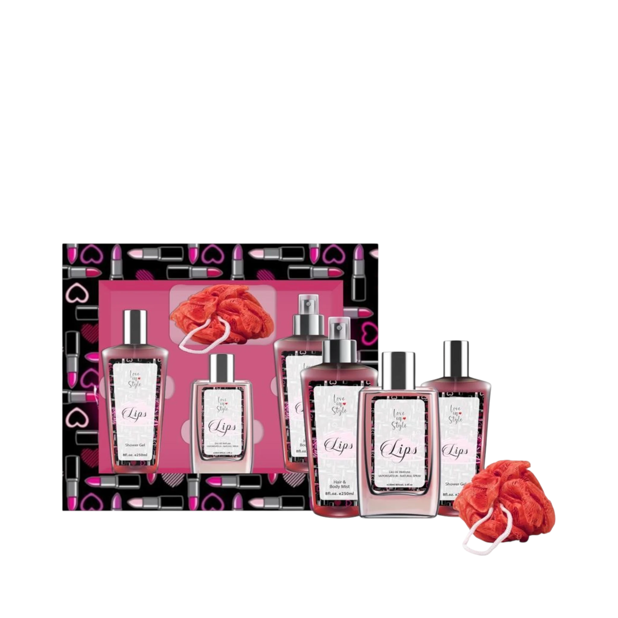 Bath & Body Set-Love In Style-Lips Bath & Body Set-U