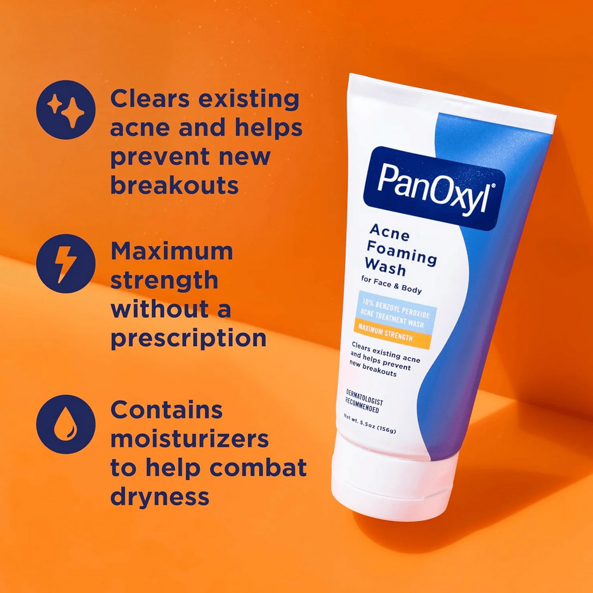 Acne Foaming Wash Maximum Strength 10% Benzoyl Peroxide