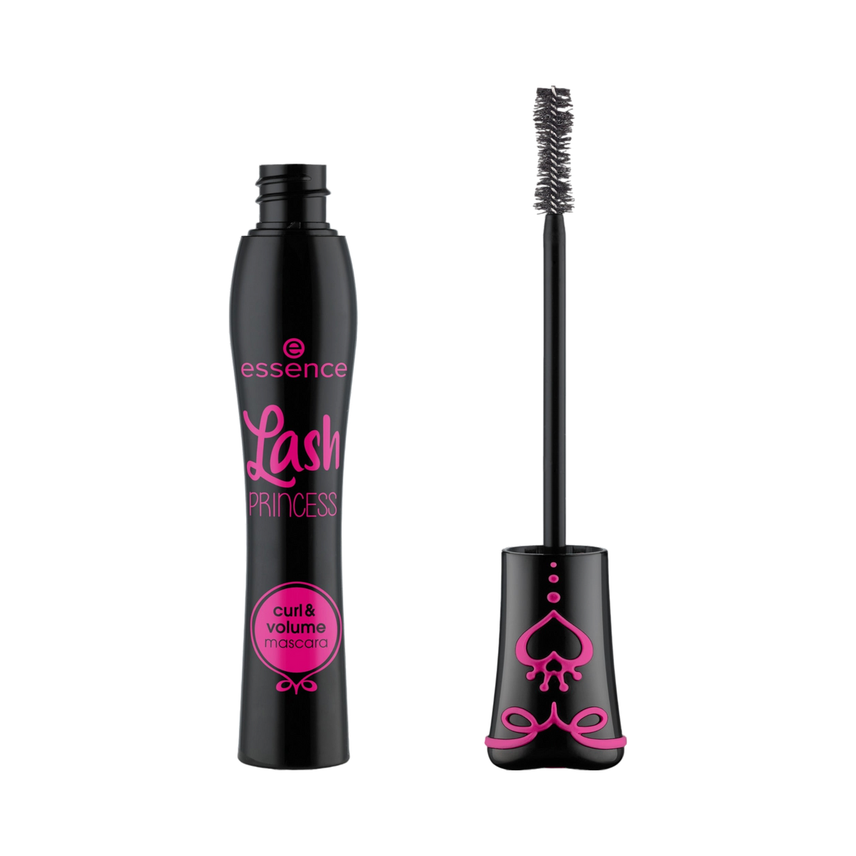 Essence Lash Princess Curl & Volume Mascara 12 ml tube with open applicator