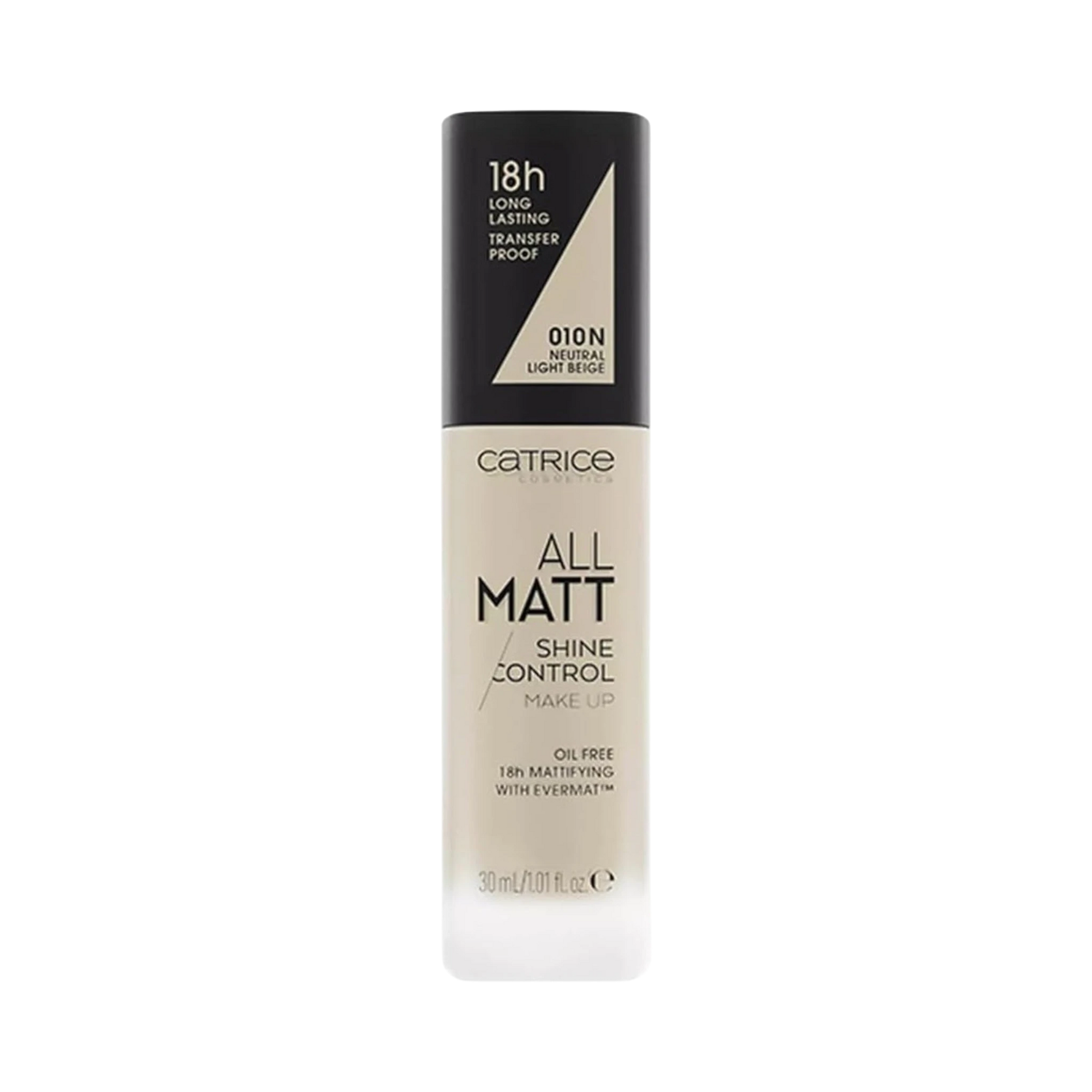 Foundation-Catrice-All Matt Shine Control Make Up Foundation-010N-Neutral Light Beige-F-30ML